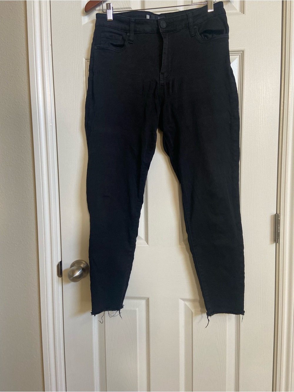 Kut from the Kloth Black Cropped High-Rise Skinny Jeans